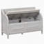 Banc de rangement rustique multifonctionnel (gris délavé)-698614363