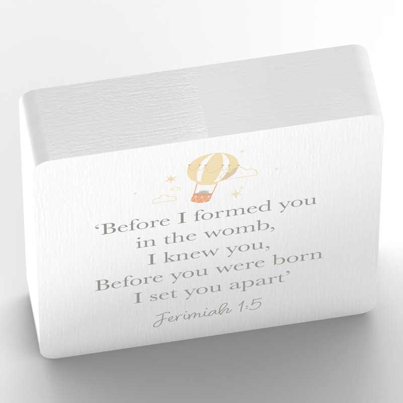 Quinnwood Text & Numbers Letter Block, White/Yellow