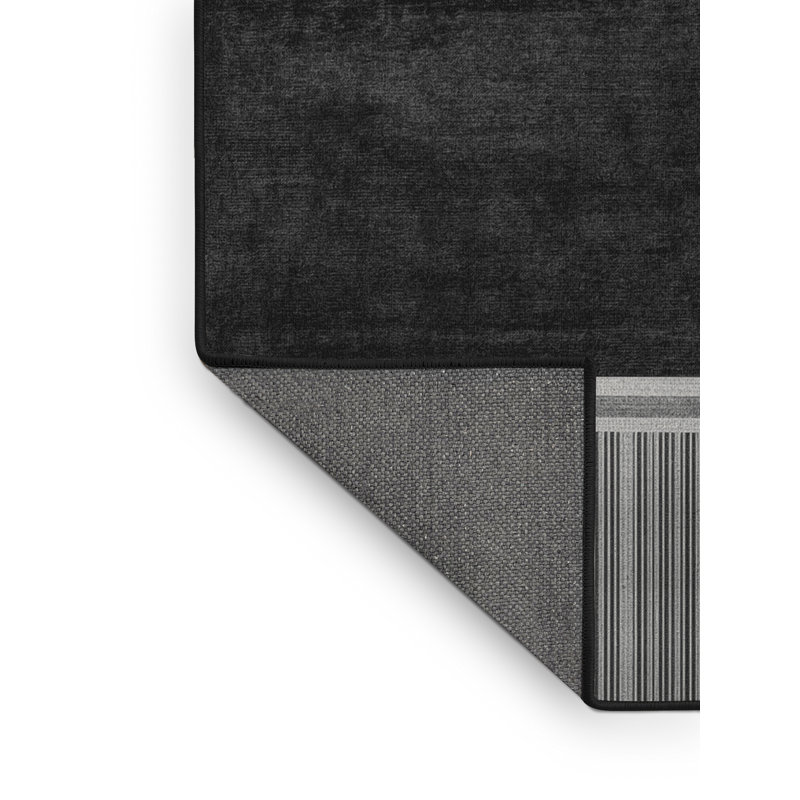 Tapis rayé gris moelleux et moelleux Soft Earl, 5 x 8