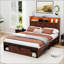 Structure de lit double avec tête de lit Farmhouse-476027960-476027962