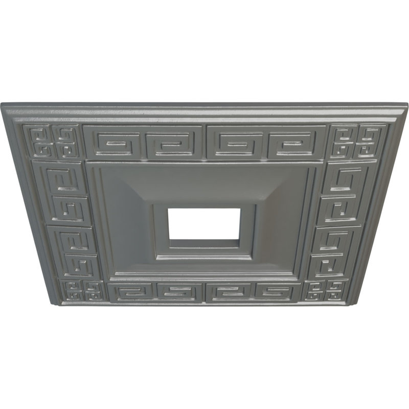 Médaillon de plafond Endurathane Edinburgh, DE 18 po x P 1 3/4 po (convient aux auvents jusqu'à 5 1/4 po), finition pierre spartiates peinte à la main