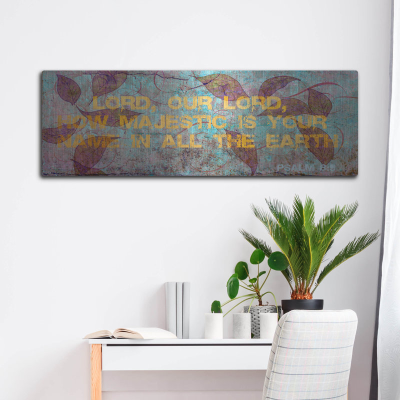  «Earth Psalm 2» par Art Licensing Studio, art mural en métal, 48 po x 16 po, H 16 po x l 48 po