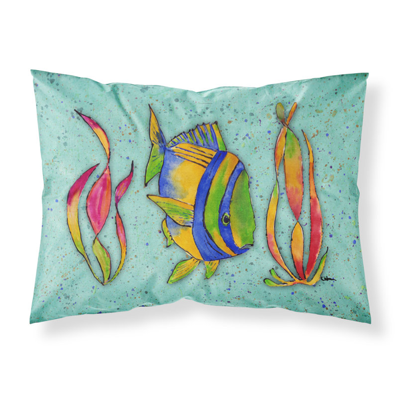 Taie d’oreiller de poisson tropical Fish, Bleu sarcelle