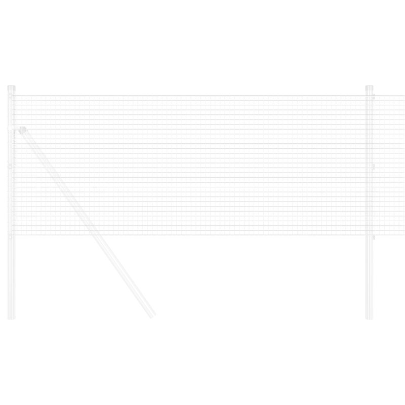Vidaxl Welded Wire Fence Galvanised Steel, Silver, 50cm H x 10000cm W