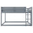 Low Twin Over Twin Bunk Bed, Floor Bunk Bed With Ladder-846819119