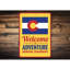 Panneau en aluminium «Colorado Welcome»-58289455