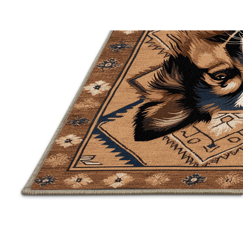  Tapis lavable pour chien de berger d'Asie centrale, Rectangulaire 2 pi x 3 pi