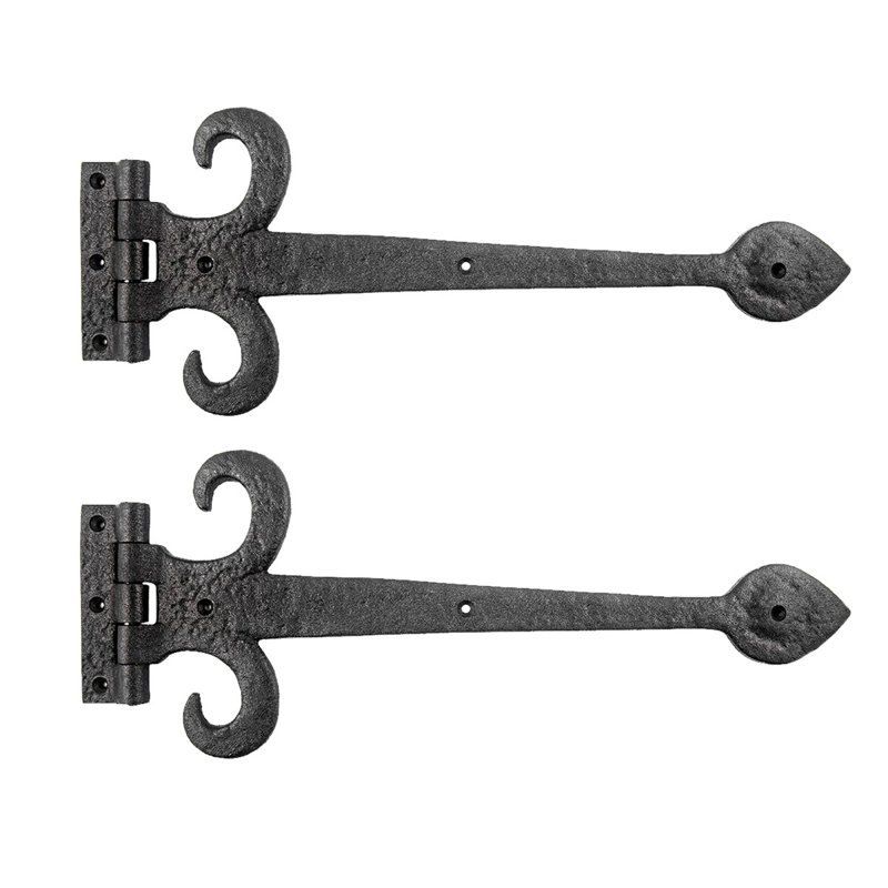 Charnière de sangle en fer forgé fleur de lis