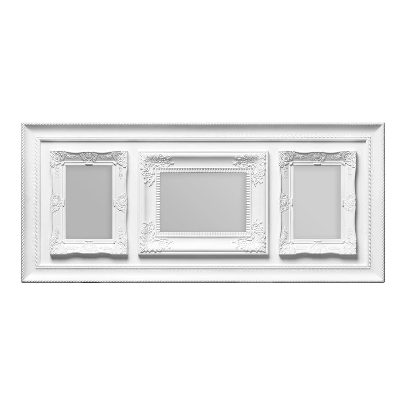 Embossed Picture Frame, White