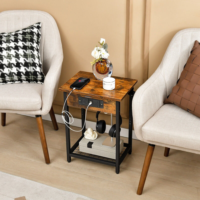 Anagel 40 cm W Bedside Table
