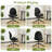 Chenille Armless Swivel Office Desk Chair with Wheels, Double-Layer Cushion and Rocking Function for Home Office-976731821