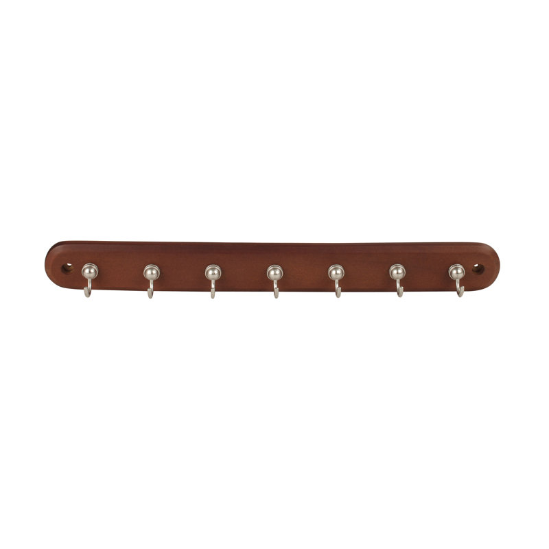 Solid + Manufactured Wood Wall Organizer with Key Hooks