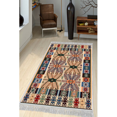 Luxurious Velvet Area Rug (4.6 x 7.2 ft), 100% Antibacterial Fabric, Non-Slip Cotton Backing, Pile Height: 0.4 in | Machine Washable, 3D Digital Print Design | Perfect for Living Room & Bedroom Decor, Soft & Durable