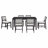 7-Piece Retro Dining Table Set For 6 People, 1 Rectangular Wood Dining Table Set For 6 People With Upholstered Chairs-558253423