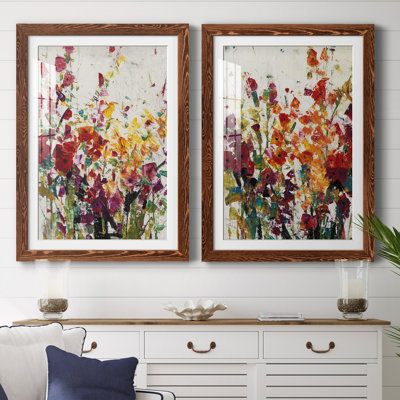 Fleurs sauvages en fleurs I encadré mat - prêt à accrocher