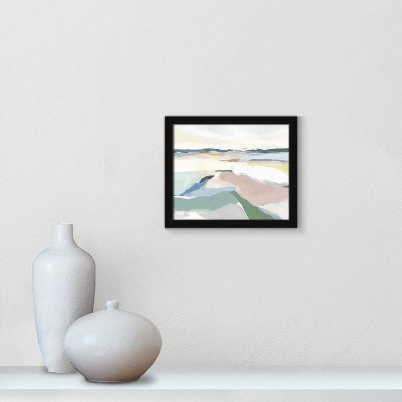 «Seaside Day I» par Isabelle Z - Art encadré avec fond perdu, H 13 po x l 15 po x P 1,25 po, Cadre noir satiné