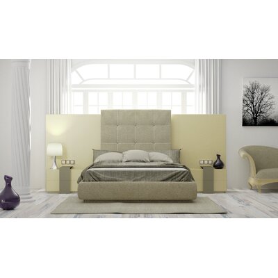 Tufted Solid Wood and Upholstered Standard Bed -  Everly Quinn, AC5E84DF34C14B90B077A539D812E0D2