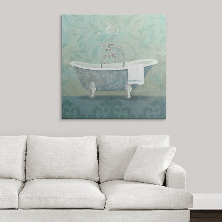 « baignoire » avery tillmon, impression Damask Bath, H 35 po x l 35 po x P 1,5 po, Toile