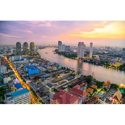Photographie de toile tendue, "Bangang Cityscape Sunset"