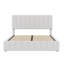 Grand lit plateforme tapissier avec système de rangement hydraulique-1802870164