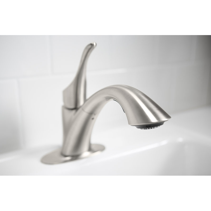 Simplice Pull-Out Laundry Faucet with Two-Function Sprayhead, Laundry Sink Faucet, Vibrant Stainless