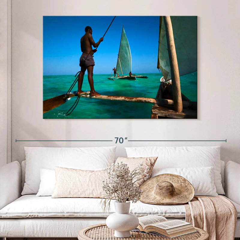 Bateaux de pêche Senne Zanzibar, H 34 po x l 51 po