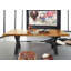 Iron Label Acacia Solid Wood Top Metal Base Dining Table-47530157-47530158