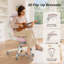 Chaise de bureau ergonomique rose Cablady-1558858984