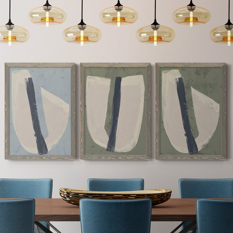 Toile encadrée de qualité supérieure «Paper Slice II» - prête à être accrochée, gris, H 20 po x l 51 po x P 1,5 po