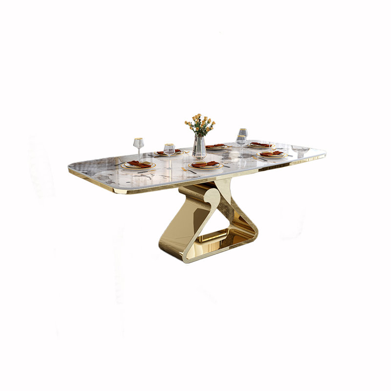 Madawaska Metal Base Dining Table, 31.50" W x 55.12" L