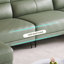 Canapé modulaire vert en cuir véritable-429046765