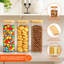 Bamboo and Glass Food Storage Container - Set of 3 Containers and 3 Lids