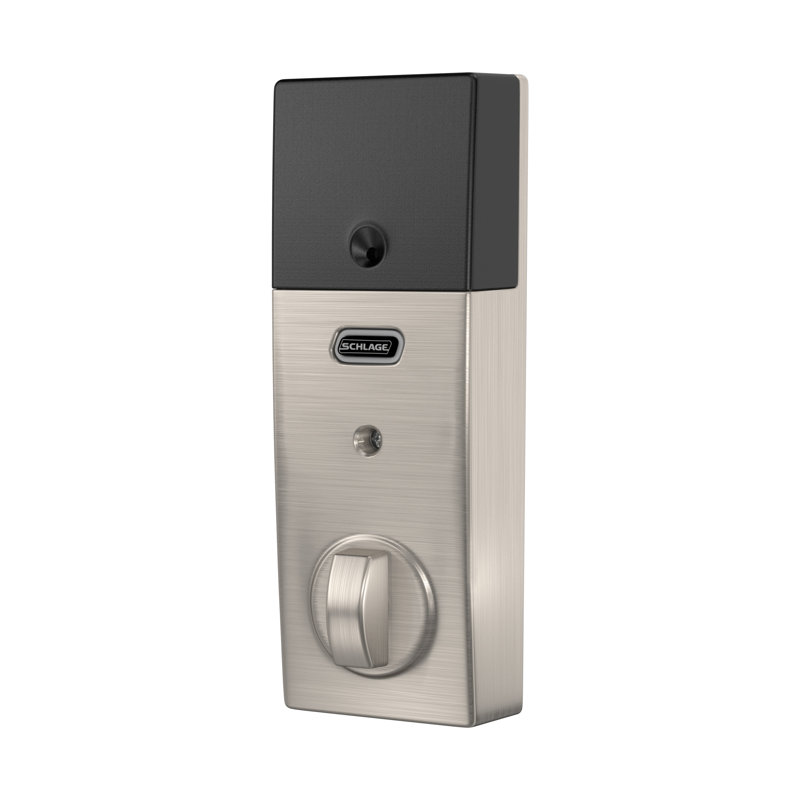 Schlage Connect Z-Wave Plus Smart Deadbolt with Century Trim, Yes, Satin Nickel
