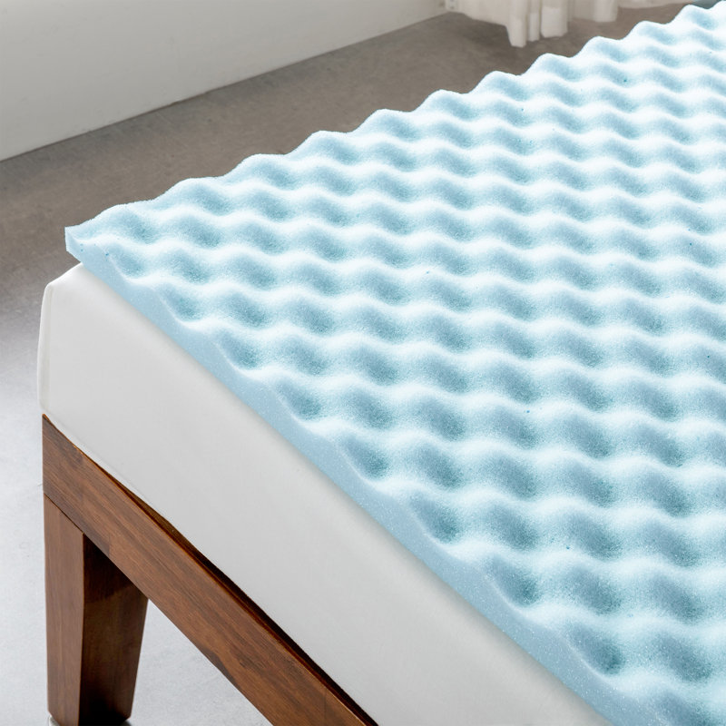 Egg Crate Gel2 1.5'' Gel Memory Foam Mattress Topper, Full