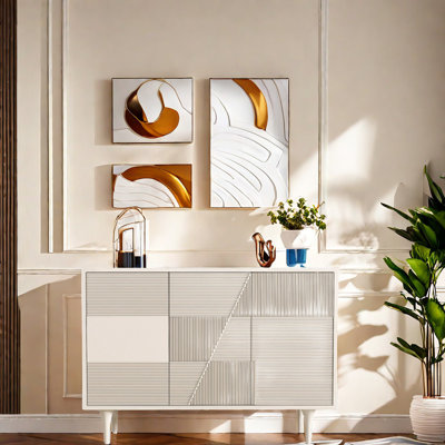 Modern Cream-Style Porch Cabinet Accent Cabinet
