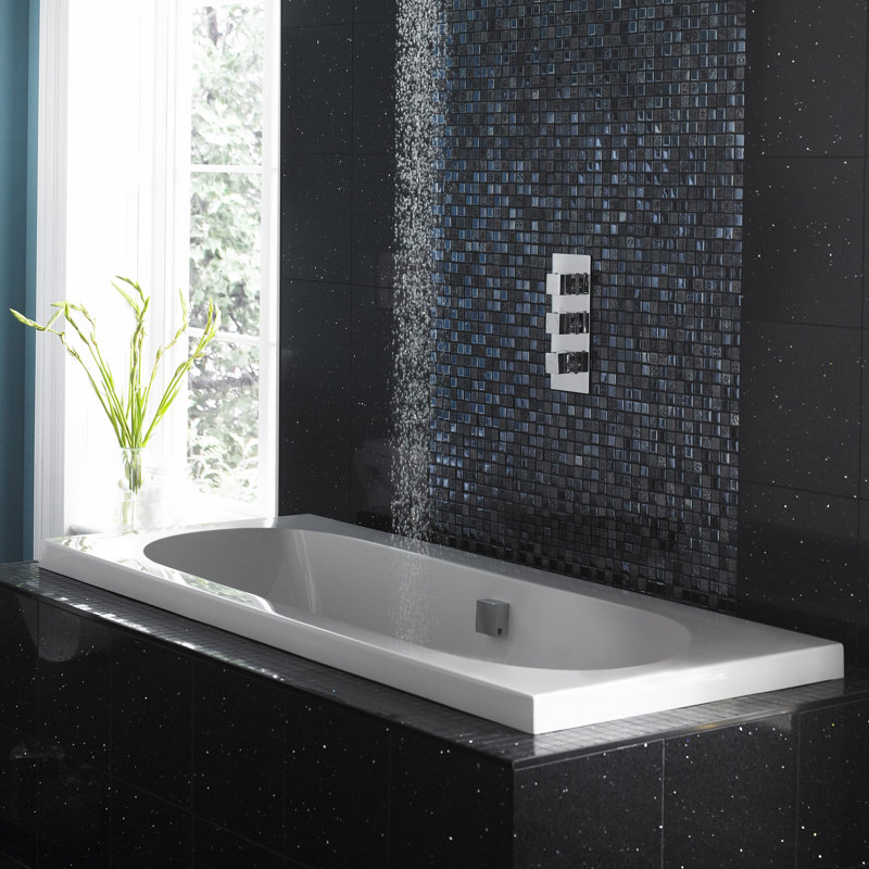 Otley x Soaking Acrylic Bathtub, 57 cm H x 170 cm W x 75 cm D
