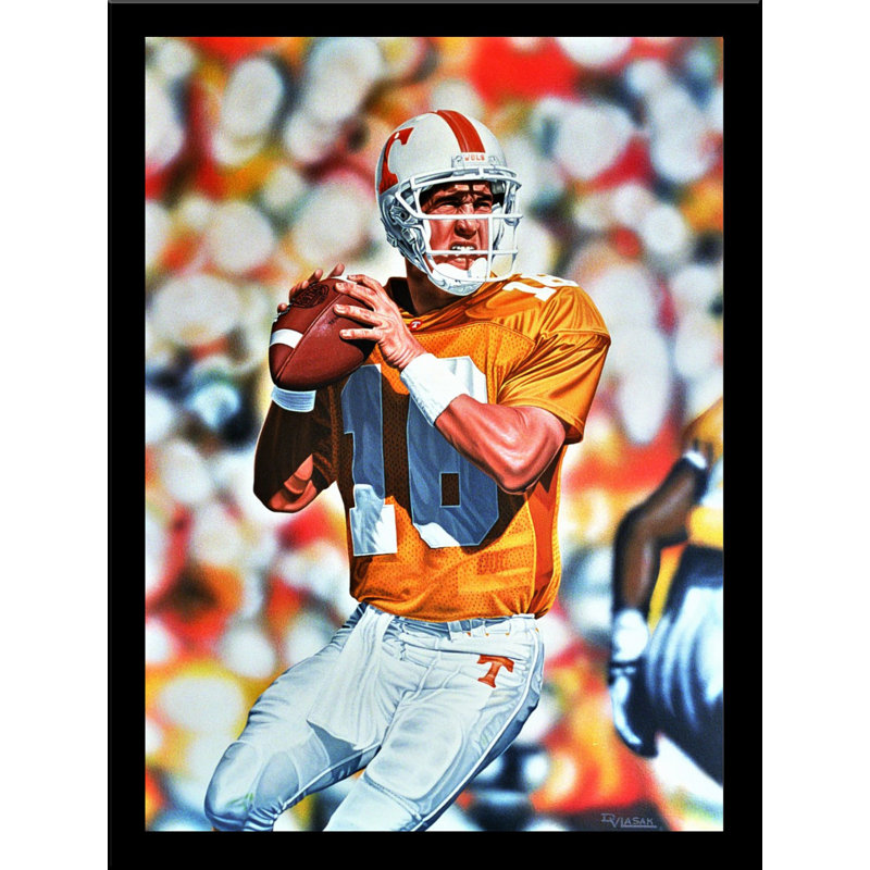 «Peyton Manning Tennessee Volunteers», affiche imprimée par Darryl Vlasak, souvenirs encadrés, H 16 po x l 12 po x P 1 po