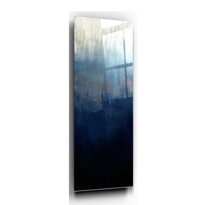 «Silver Wave II» par Silvia Vassileva - peinture sans cadre, H 48 po x l 16 po x P 0,2 po