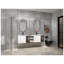 Meuble-lavabo mural 72 po avec lavabo en céramique blanc brillant 72 po