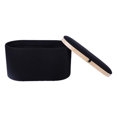 Rangement noir avec plateau réversible, 15,5 po, 28 rangées de rangement, convient aux espaces modernes, 16,5 po, poids de 265 lb, polyvalente comme table basse