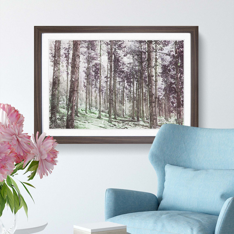 Pretty Forest in Abstract - Framed Print, Walnut, 35cm H x 50cm W x 2cm D