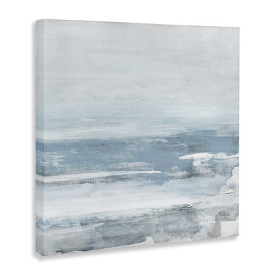 «Foggy Ocean Abstraction Floater», art mural sur toile par Sally Swatland
