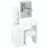 29.2" Small Size Left Bedside Cabinet Vanity Table + Cushioned Stool, 2 Ac+2 Usb Power Station, Hair Dryer Bracket, Extra Large Touch Control Sliding Led Mirror, Tri-Color Switching, Brightness Adjust-118618035