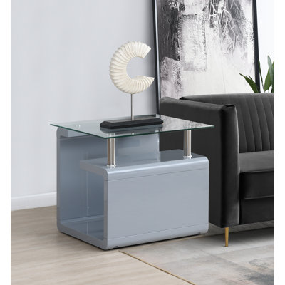 Table de bout en verre Cessily