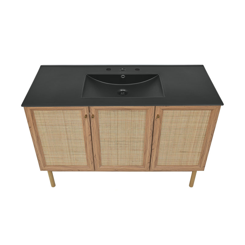 Meuble-lavabo classe 48 po Classe, Noir, 8 po