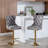 Baldock 2PC Swivel Adjustable Height Barstools,Modern Upholstered Stools with Tufted Back-230419729