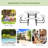 Outdoor Picnic Table Portable Picnic Table Bench w/ 4 Benches & Umbrella Hole White-28049685