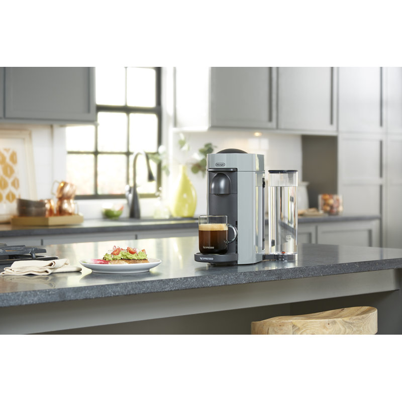 Nespresso VertuoPlus Coffee and Espresso Machine by De'Longhi with Aeroccino Milk Frother, Gray