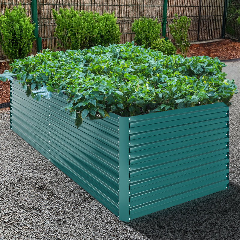Millerville Raised Garden Bed-6x3x2 FT, Green, 24" H x 72" W x 36" D