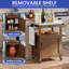 Chariot-bar en bois massif Thurza-1243861113